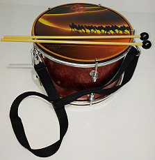 BDD-8-2 Барабан 8, 20х20см, настраиваемый, с палочками и ремнем, коричневый, Мастерская Бехтеревых