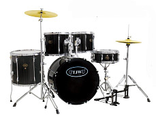 JW225-E6-BK Барабанная установка, черная, TJW