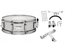 GEWA Marching Small Drum Steel Chrome HW SH 14x5.5 маршевый малый барабан 14x5,5