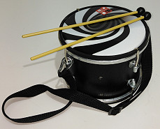 BDS-6-2 Барабан 6, 15х15см, настраиваемый, с палочками и ремнем, черный, Мастерская Бехтеревых