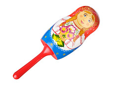 MS-K1-PG-12 Погремушка матрешка, большая, 1 категория, Мастерская Сереброва