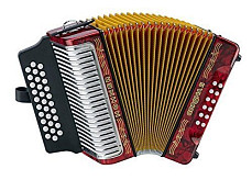 Баян диатонический Hohner Corona II FBbEb (red)