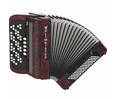 Romance703-III-96/70-RD Romance 703 Аккордеон кнопочный 70/96/III/5/3, красный, Weltmeister