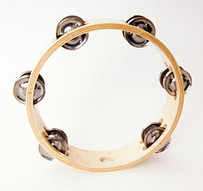 HLT-082 Тамбурин круглый без кожи 8 деревянный, 2 ряда бубенцов. DADI