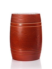 MS-T1-PG-08 Погремушка бочонок, средняя, тонировка, 1 категория, Мастерская Сереброва