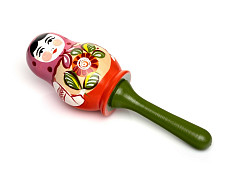 MS-K1-PG-10 Погремушка матрешка, малая, 1 категория, Мастерская Сереброва