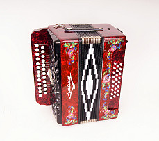 S5XL-A-RED Гармонь Чайка 314 25х25-III-2, красная, Шуйская гармонь