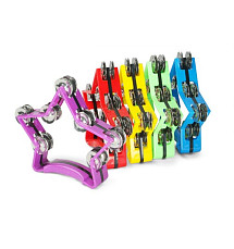 MT03 Тамбурин звезда, пластиковый, 14 пар бубенцов DADI