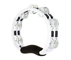 TMT1A-WH Traditional Тамбурин, 2 ряда бубенцов, пластик, белый, Meinl