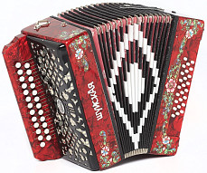 S51XL-A-RED Гармонь Шуйская 25х25-III, красная, Шуйская гармонь