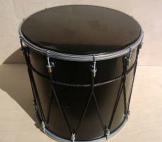 BK-14Glv Барабан кавказский 14 с веревкой 34х35.6см, цвет - чёрный глянцевый, Мастерская Бехтеревых