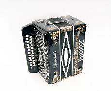 S32XL-A-BLACK Гармонь Шуйская 25х25-III-2, черная, Шуйская гармонь
