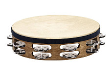 TAH2WB Traditional Тамбурин 10, с кожей, 2 ряда бубенцов, коричневый, Meinl
