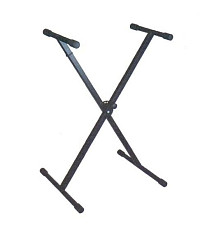 NordFolk NKS-2  стойка для клавишн. инструм, одинарн рама, h 640-980 мм, узел замок, сталь, черн
