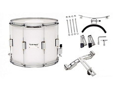 GEWA Marching Parade Drum Birch White Chrome 14x12 маршевый парадный барабан