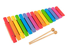 MD-KSC-15P Ксилофон 15 нот, с резонатором, цветной, До, тонировка, Музыка Детям